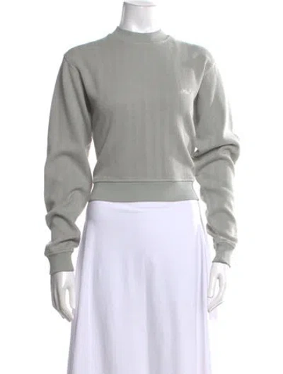 Pre-owned Kith Tweed Pattern Mock Neck Sweatshirt W/ Tags In Gray