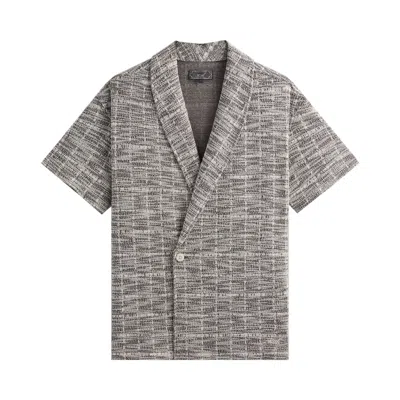 Pre-owned Kith Tweed Short Sleeve Thompson Crossover Shirt 'kindling' | Brown | Men's Size Xxl