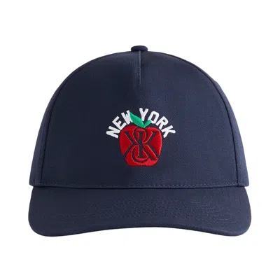 Pre-owned Kith Twill Bay Low Pinch Crown Snapback 'nocturnal' | Blue | Men's Size Onesize