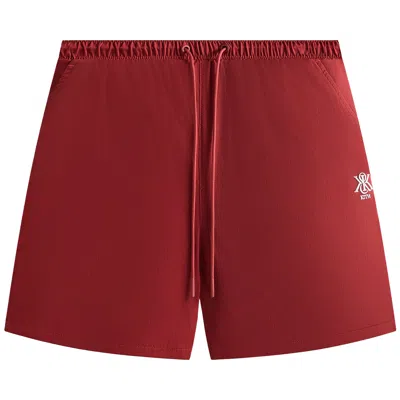 Pre-owned Kith Twill Collins Swim Short 'allure' | Red | Men's Size S