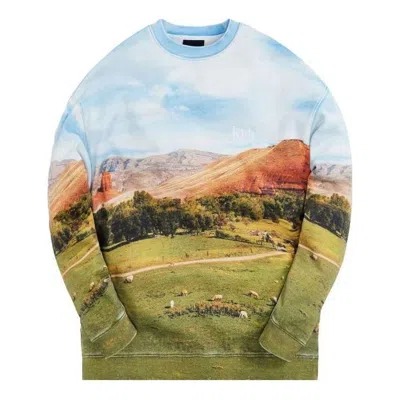 Kith Valley Crewneck 'white' In Blue