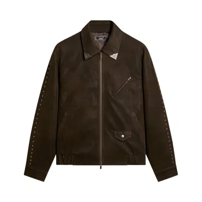 Pre-owned Kith Velvet Patina Studded Cassius Jacket 'clever' | Brown | Men's Size Xxl
