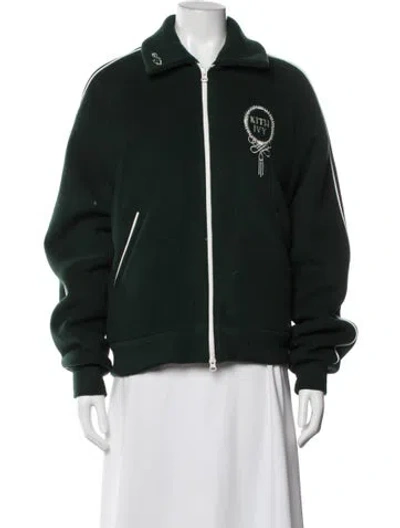 Pre-owned Kith Virgin Wool Bomber Jacket In Green