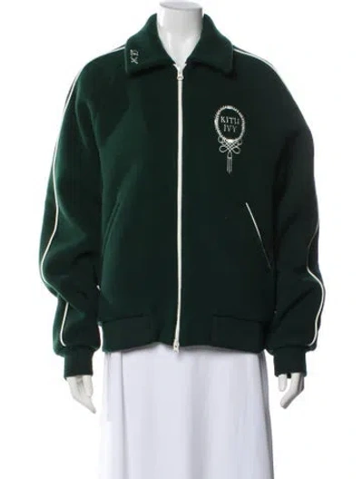 Pre-owned Kith Virgin Wool Bomber Jacket W/ Tags In Green