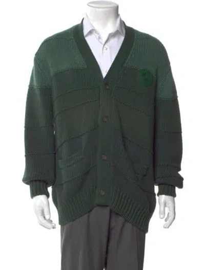Pre-owned Kith V-neck Long Sleeve Cardigan In Green