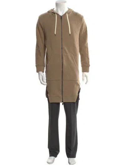 Pre-owned Kith V-neck Long Sleeve Hoodie In Neutral