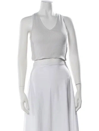 Pre-owned Kith V-neck Sleeveless Crop Top In Neutral