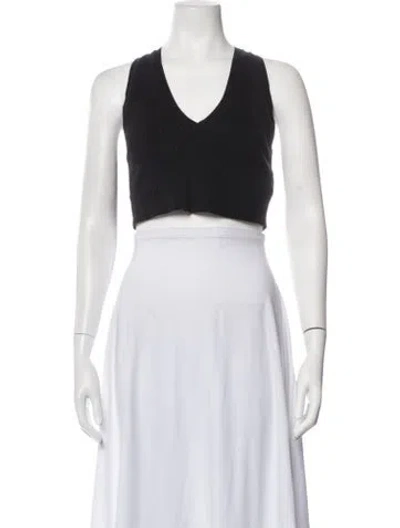 Pre-owned Kith V-neck Sleeveless Crop Top In White