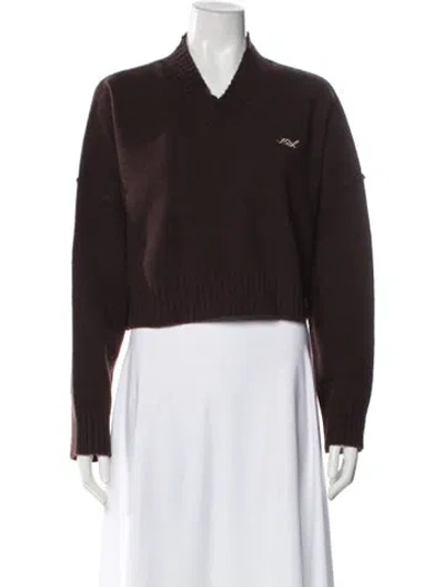 Pre-owned Kith V-neck Sweater In Brown