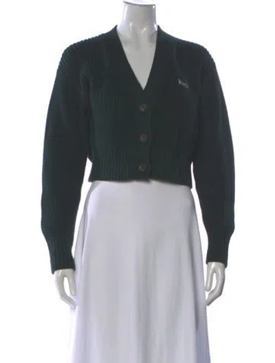 Pre-owned Kith V-neck Sweater In Green