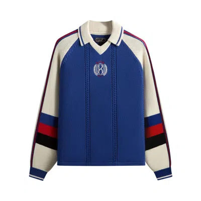 Pre-owned Kith Wagner Long Sleeve Sweater 'current' | Blue | Men's Size M