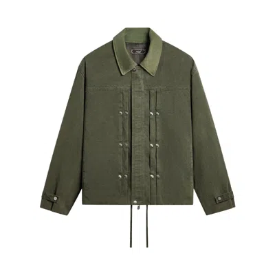 Pre-owned Kith Washed Canvas Ariel Blouson Jacket 'cypress' | Green | Men's Size Xxl