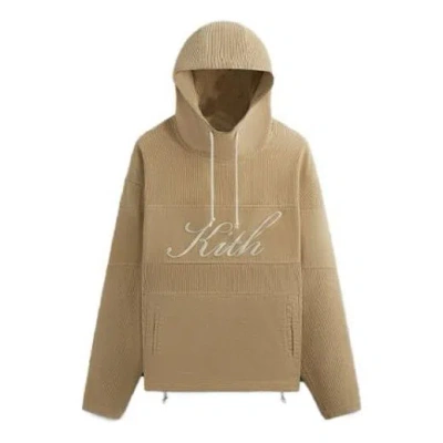 Kith Washed Corduroy Caden Hoodie 'canvas' In Brown