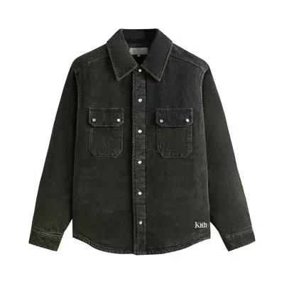 Pre-owned Kith Washed Corduroy Puffed Rowan Jacket 'machine' In Green