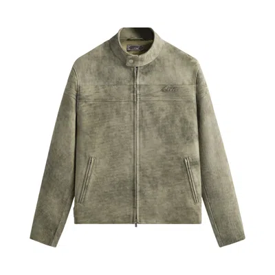 Pre-owned Kith Washed Suede Rossi Moto Jacket 'flagstaff' | Tan | Men's Size S In Brown