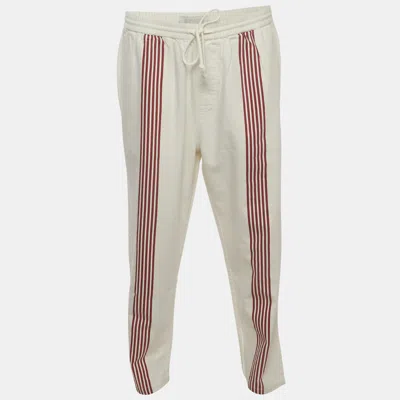 Pre-owned Kith White Striped Cotton Barrow Trousers L