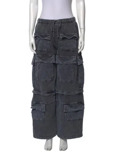 Pre-owned Kith Wide Leg Pants In Gray