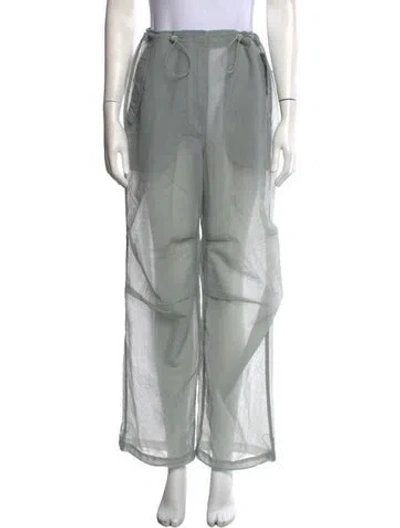 Pre-owned Kith Wide Leg Pants In Green