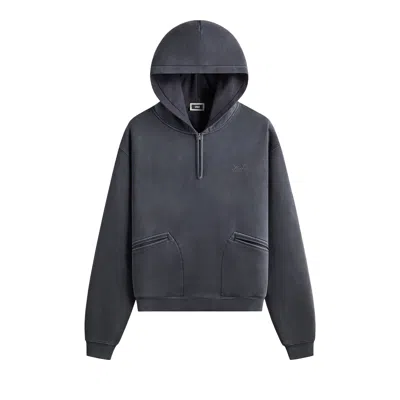 Pre-owned Kith Wilder Quarter Zip Hoodie 'void' | Grey | Men's Size M