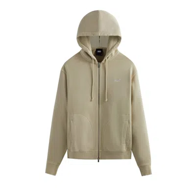 Pre-owned Kith Williams V Zip Up Hoodie 'waffle' | Cream | Men's Size Xl In White