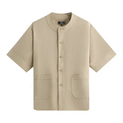 Pre-owned Kith Willis Baseball Shirt 'trace' | Cream | Men's Size Xs In White