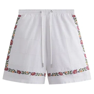 Pre-owned Kith Windowpane Eyelet Belmont Short 'white' | Men's Size S