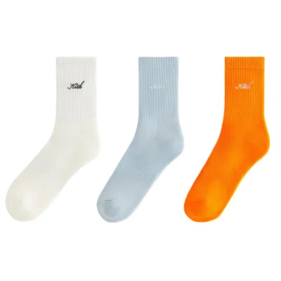 Pre-owned Kith Women 3-pack Lightweight Cotton Classic Crew Sock 'multi' | Multi-color | Women's Size Onesize In Multicolor
