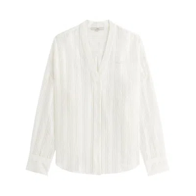 Pre-owned Kith Women Carmyn Sheer Cardigan Shirt 'white' | Women's Size Xxl