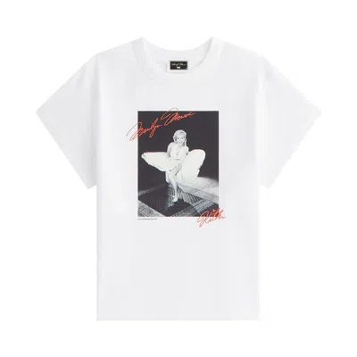 Pre-owned Kith Women For Marilyn Monroe Skirt Mulberry Vintage Tee 'white' | Women's Size Xxl
