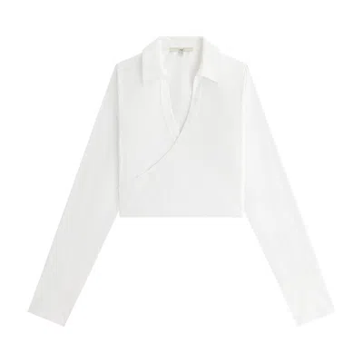 Pre-owned Kith Women Kairi Poplin Wrap Shirt 'white' | Women's Size Xl