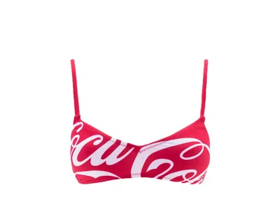 Pre-owned Kith Women's  X Cocacola Bikini Top In Red