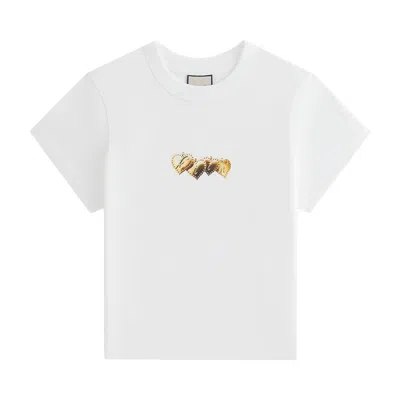 Pre-owned Kith Women Mulberry Vintage Heart Charm Tee 'white' | Women's Size Xxl