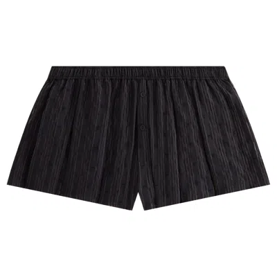 Pre-owned Kith Women Sashi Sheer Pleated Short 'black' | Women's Size M