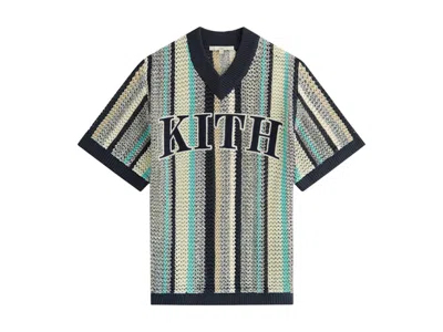 Pre-owned Kith Women's Spencer Ii Crochet Jersey In Mykonos In Blue