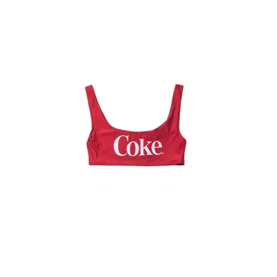 Pre-owned Kith Women X Cocacola Bikini Top In Red