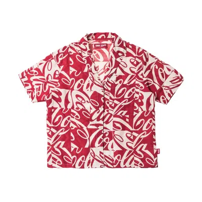 Pre-owned Kith Women X Cocacola Checke Carla Button Up In Red