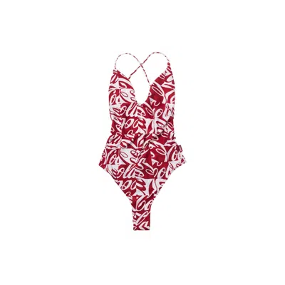 Pre-owned Kith Women X Cocacola Swim One Piece In Red