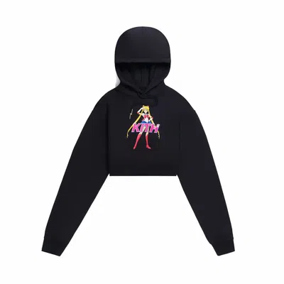 Pre-owned Kith Women X Sailor Moon Alexa Cropped Hoodie In Black