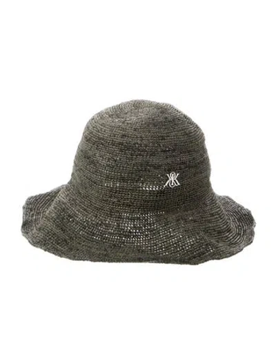 Pre-owned Kith Womens' Raffia Sun Hat In Green