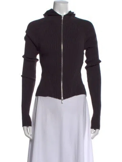Pre-owned Kith Wool Crew Neck Sweater In Black