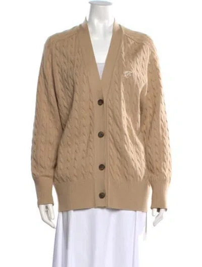 Pre-owned Kith Wool V-neck Sweater In Neutral