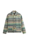 Kith Woven Stripe Coaches Jacket In Multi