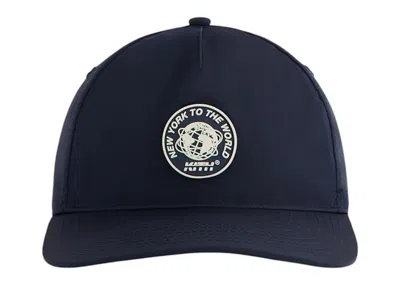 Pre-owned Kith Wrinkle Nylon Bay Low Pinch Crown Cap In Nocturnal