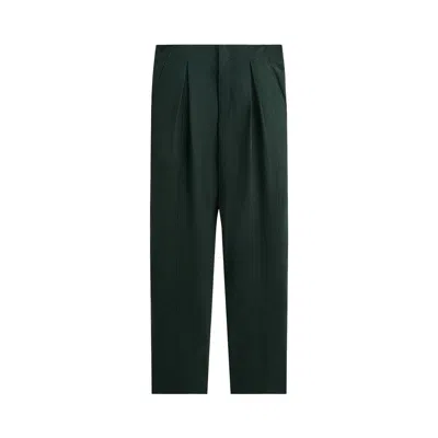 Pre-owned Kith Wrinkle Nylon Elias Pleated Pant 'stadium' | Green | Men's Size L