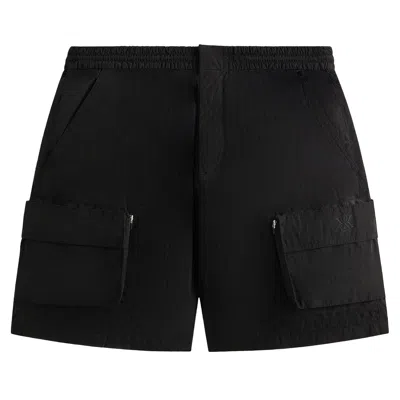 Pre-owned Kith Wrinkle Nylon Evan Cargo Short 'black' | Men's Size L