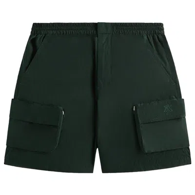 Pre-owned Kith Wrinkle Nylon Evan Cargo Short 'stadium' | Green | Men's Size L