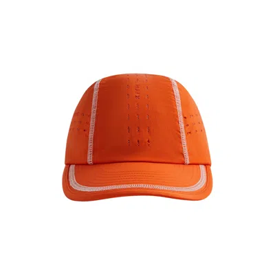 Pre-owned Kith Wrinkle Nylon Griffey Camper Hat 'inferno' In Orange