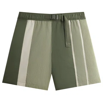 Pre-owned Kith Wrinkle Nylon Mason Short 'region' In Green