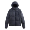 Kith Wrinkle Nylon Midi Puffer 'torpedo' In Blue