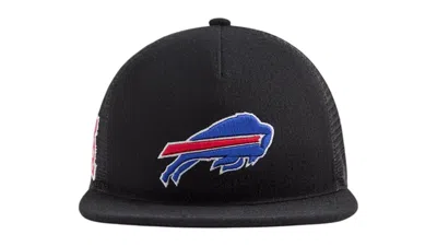 Pre-owned Kith X 47 Brand X Nfl Buffalo Bills Wool Hitch Trucker Hat In Black